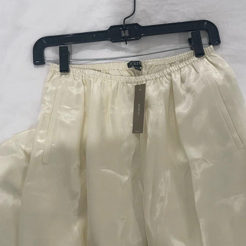 J. Crew Cosmo pant in luster charmeuse in ivory lace size XS - Picture 6 of 8